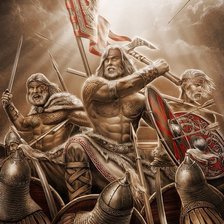 Схема вышивки «Славянские воины»