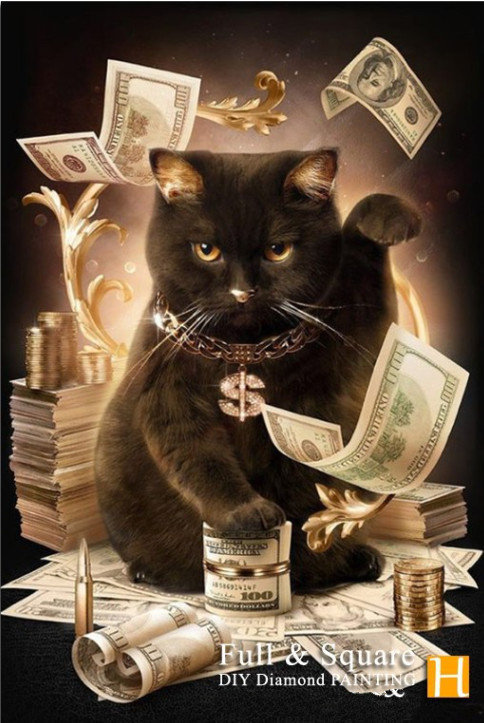кот и деньги - деньги, богатство, кот - оригинал