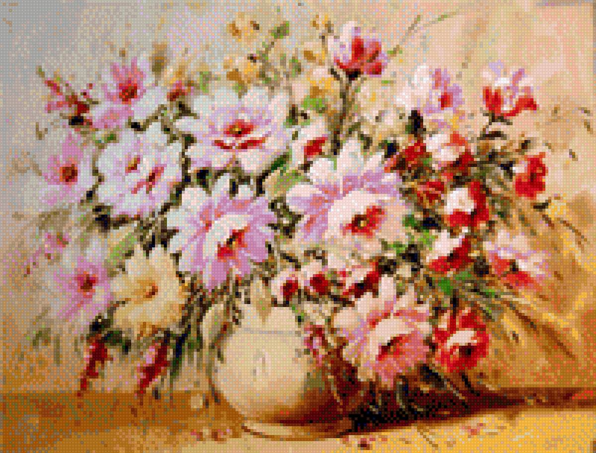 Цветы - ваза, цветы, натюрморт - предпросмотр