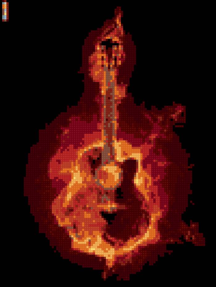 Огненная гитара - музыка, гитара - предпросмотр