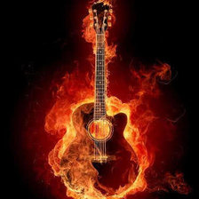 Оригинал схемы вышивки «Огненная гитара» (№1272709)