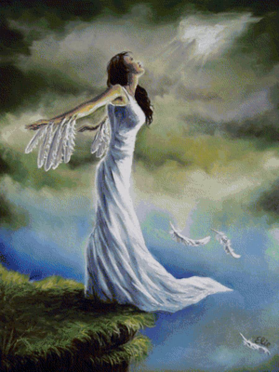 девушка - ангел без крыльев, крылья - предпросмотр