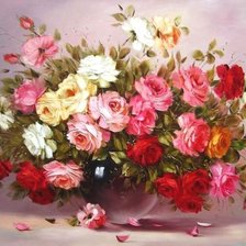 Схема вышивки «розы»