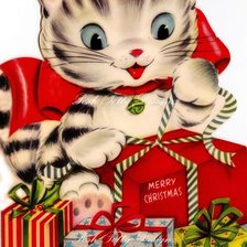 Схема вышивки «Забавный котенок»