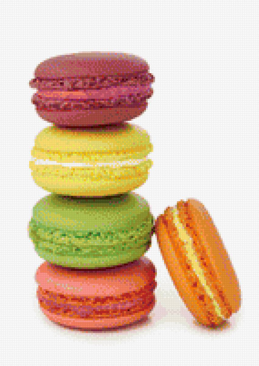 макоронс - цветные макоронс, пирожное, еда - предпросмотр