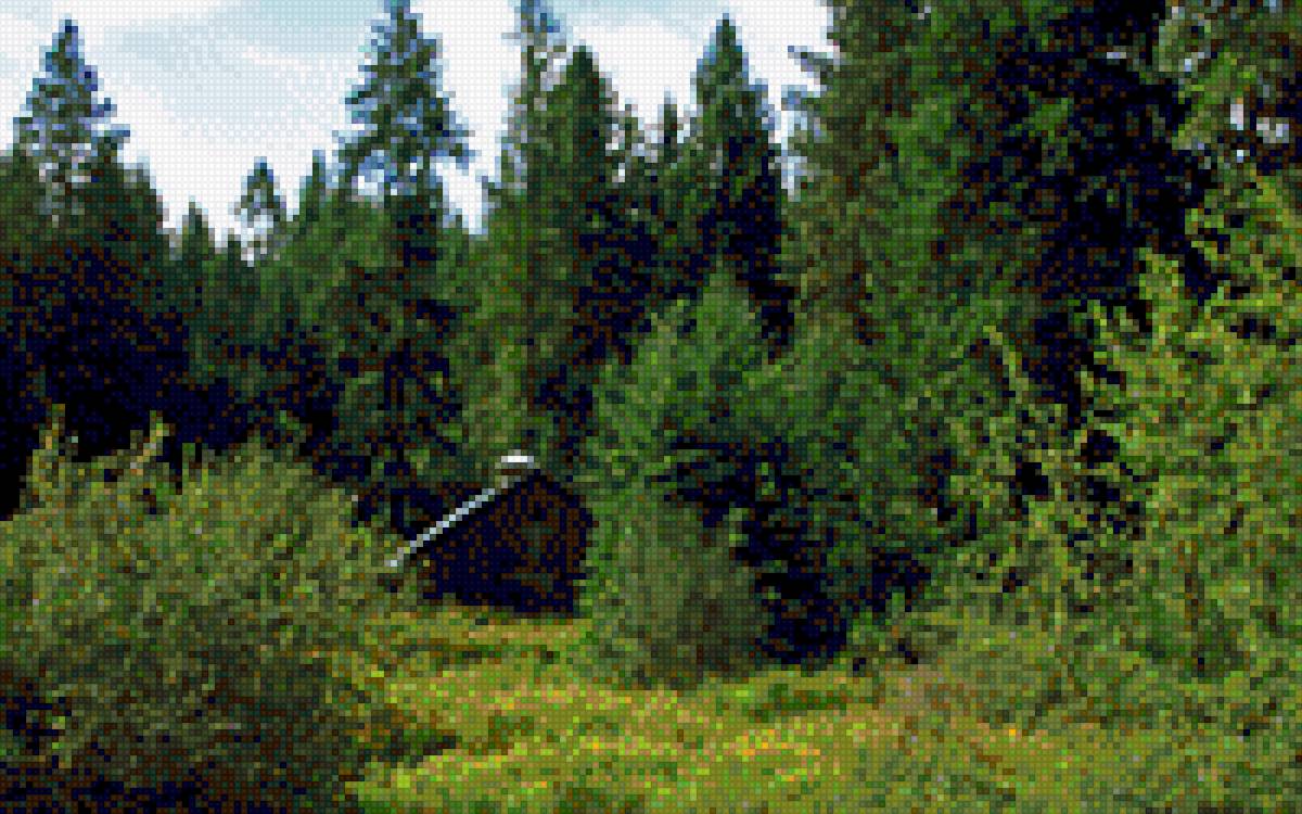 Лесная избушка - лес, избушка - предпросмотр