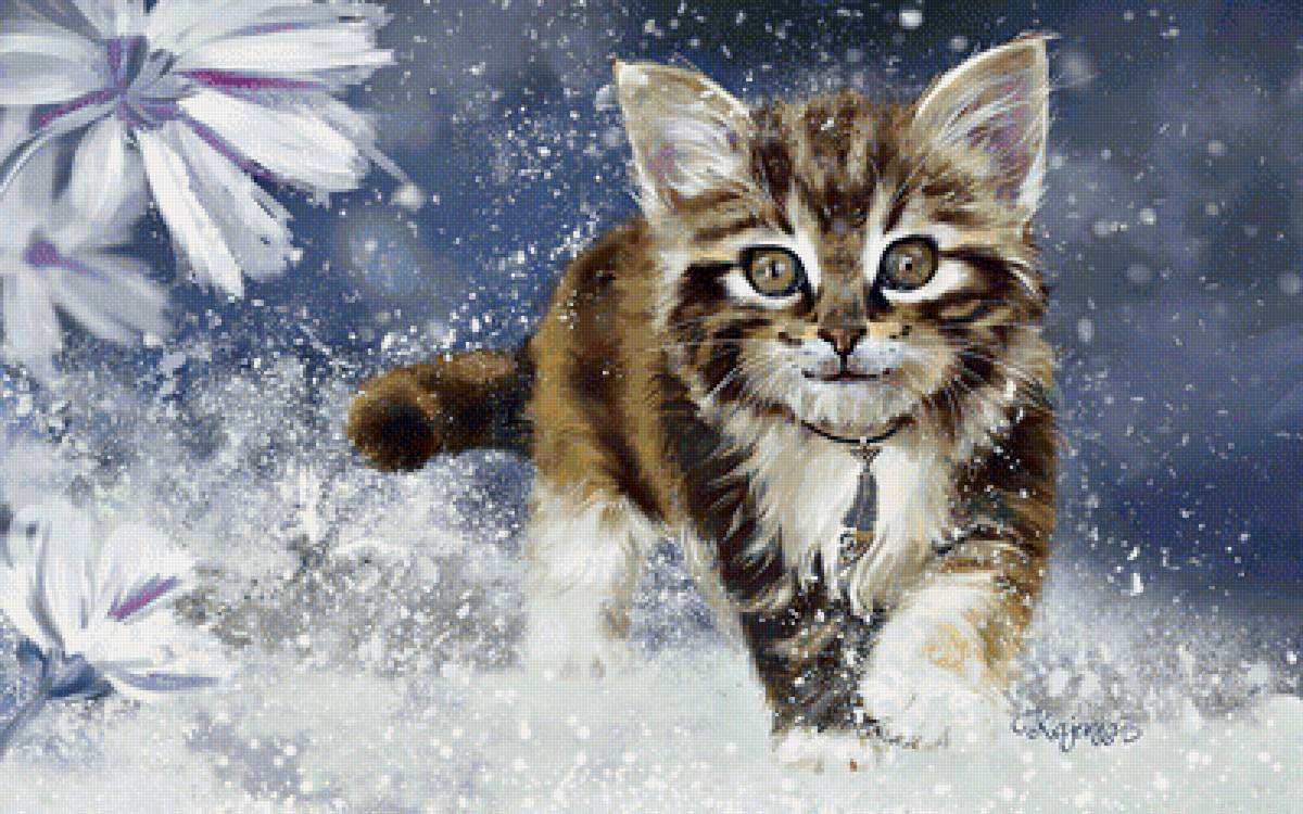 котик - кот.зима - предпросмотр