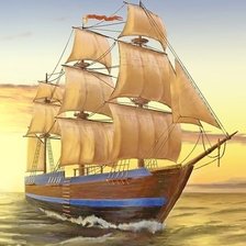 Схема вышивки «корабль»