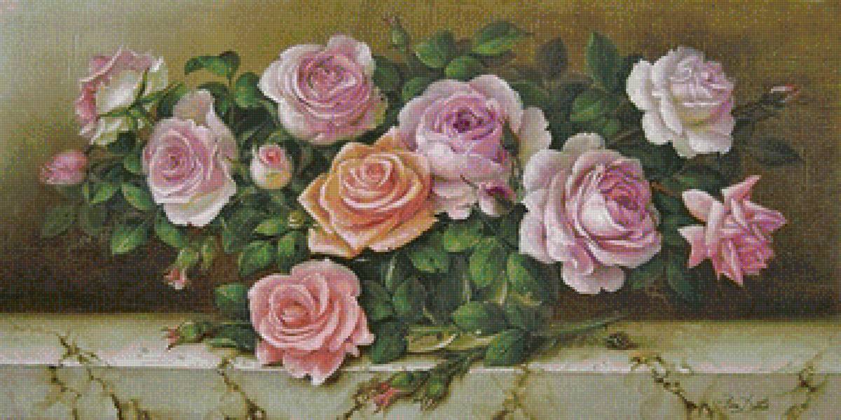 Худ .Добель Елена - цветы, розы, букет - предпросмотр