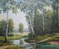 Схема вышивки «лес»