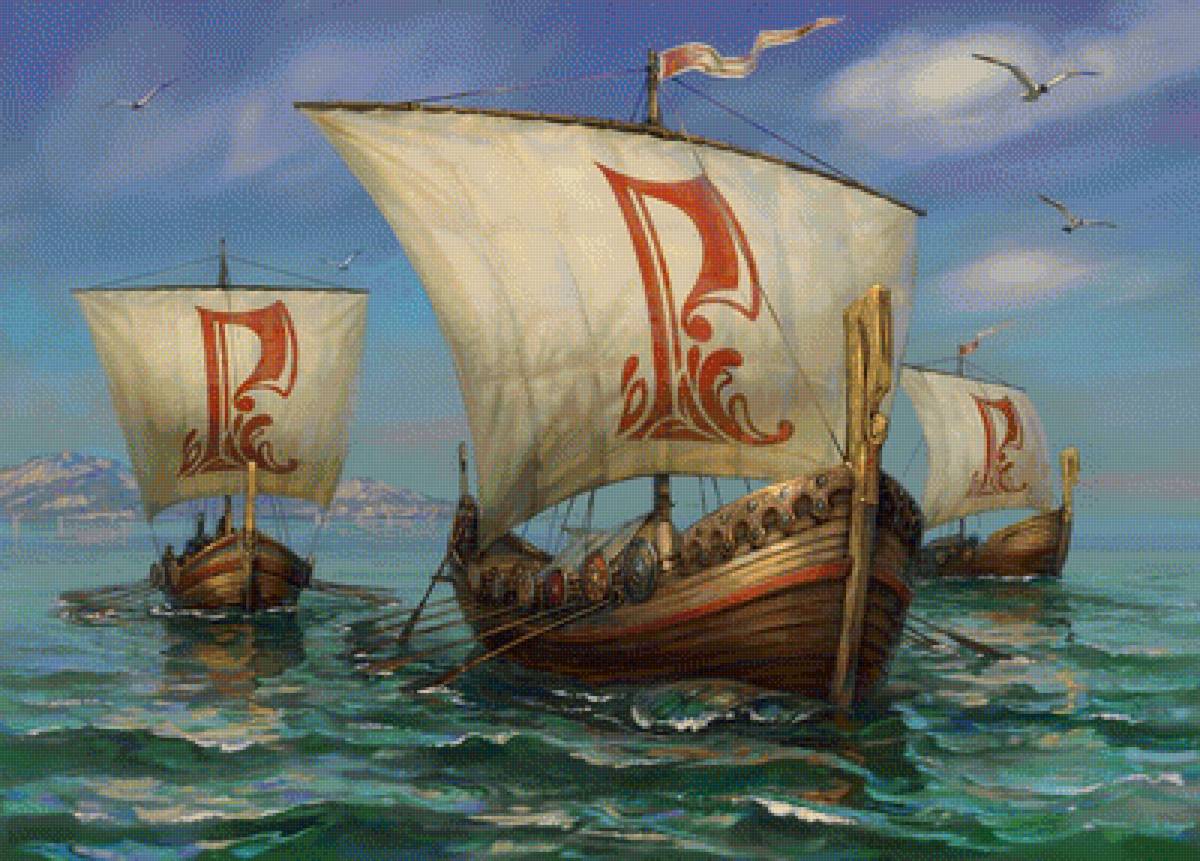 Корабли - море, корабль - предпросмотр