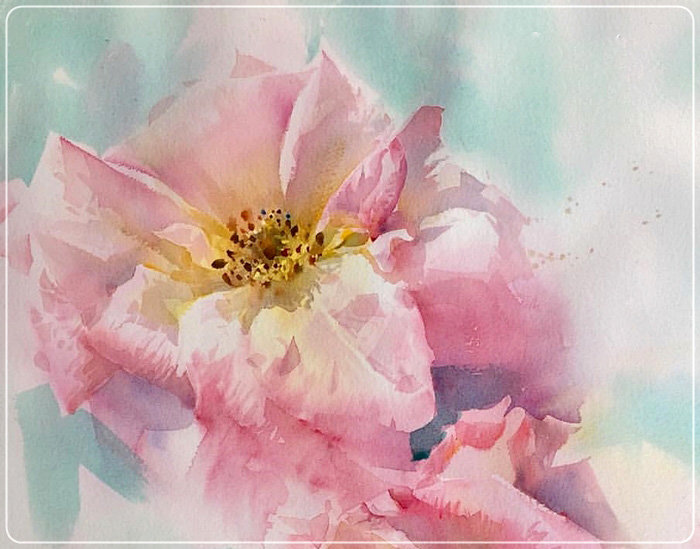 Шиповник.  Adisorn Pornsirikarn - художники, цветы - оригинал