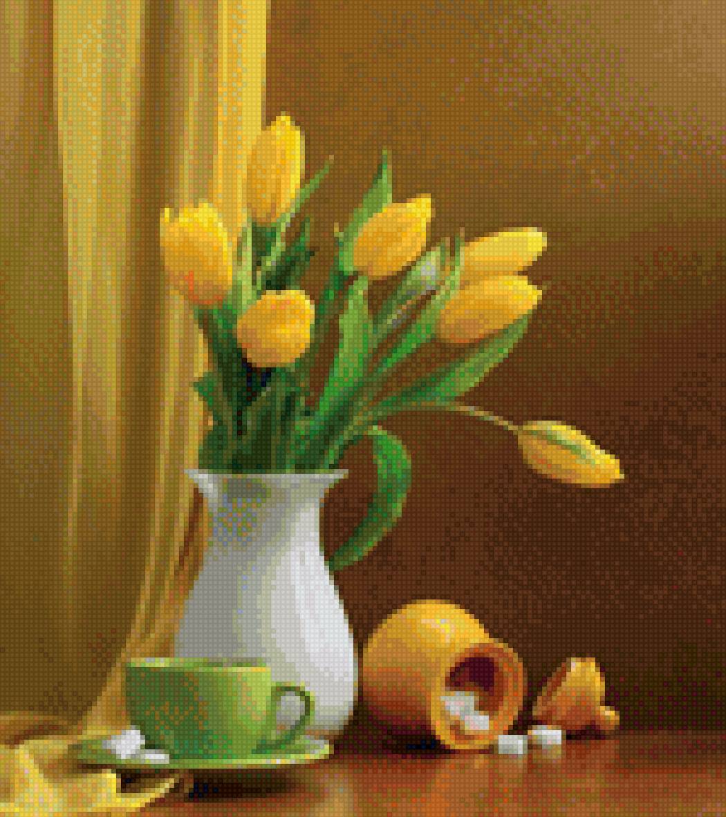 Жёлтые тюльпаны - цветы, тюльпаны - предпросмотр