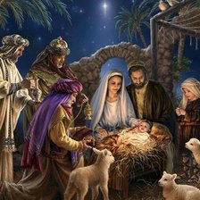 Оригинал схемы вышивки «рождение Исуса Христа» (№1283175)