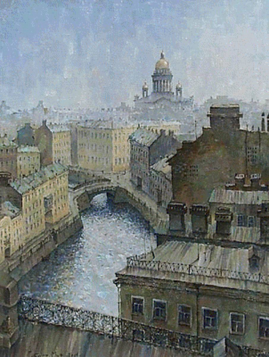 Худ. Роберт Миф (Мифтахутдинов). Санкт-Петербург - пейзаж, живопись., санкт-петербург - предпросмотр