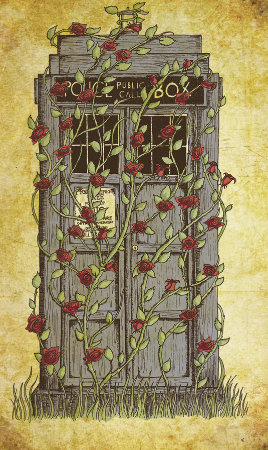 Тардис в розах - доктор кто, тардис - оригинал