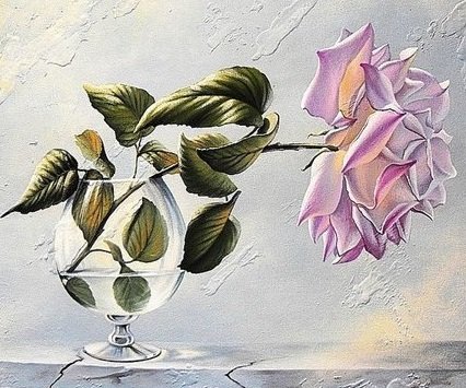 Роза в бокале - ваза, цветы, роза, натюрморт - оригинал
