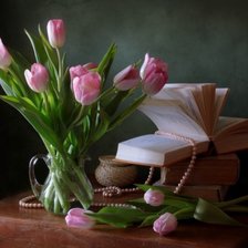 Схема вышивки «книга и цветы»