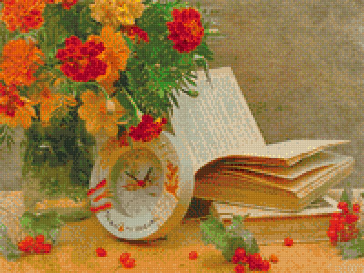 книга и цветы2 - предпросмотр