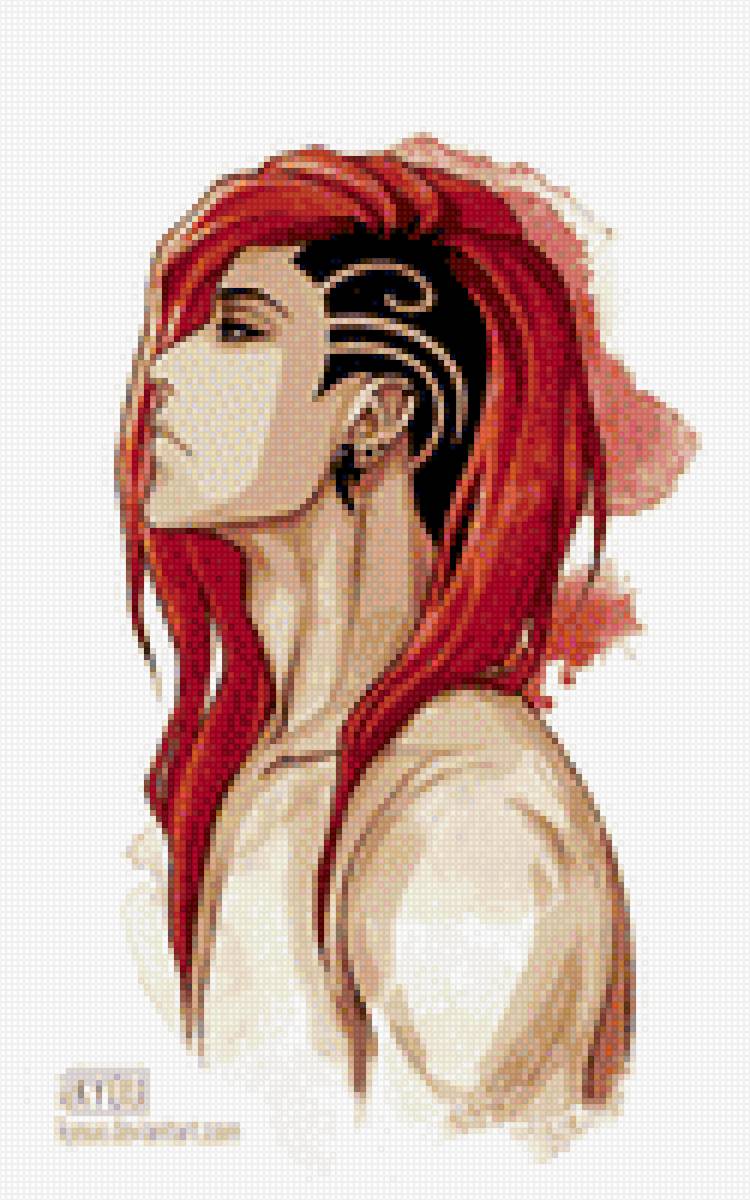 Парень - красные волосы - предпросмотр