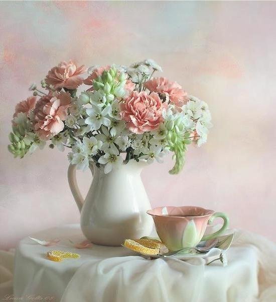 Нежный натюрморт - натюрморт, цветы, ваза, пионы - оригинал