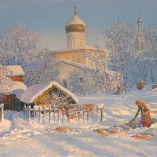 Схема вышивки «зима»