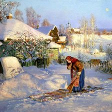 Схема вышивки «зима»