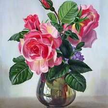 Схема вышивки «ruže,váza»