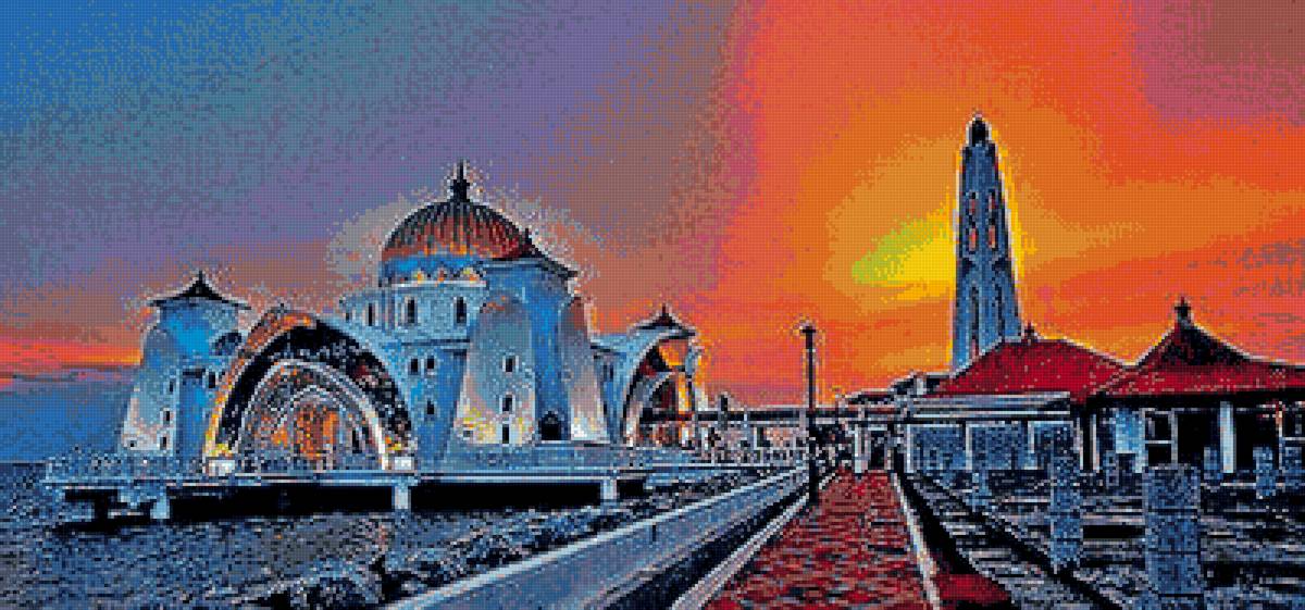 мечеть Селат Мелакка - азия, малайзия, восток, мечеть - предпросмотр