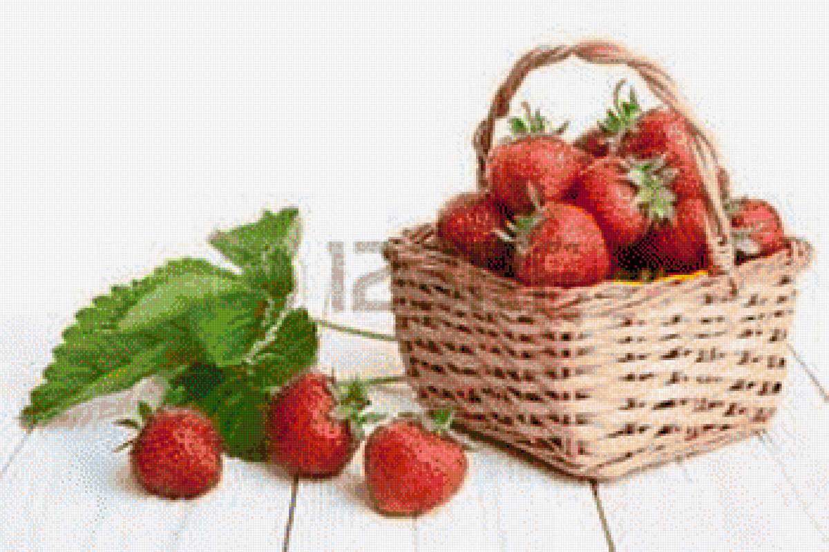 Egy kosár eper - csendélet - предпросмотр