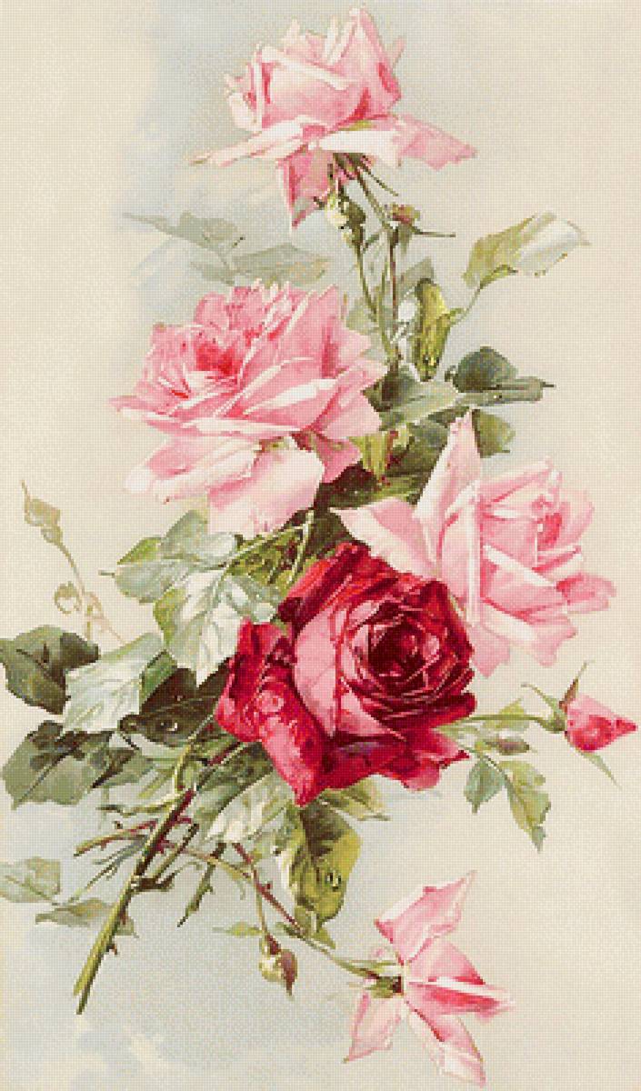 Paul De Longpre - винтаж, цветы - предпросмотр