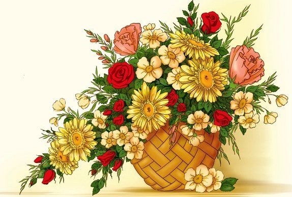 Натюрморт - ваза, цветы, букет, натюрморт - оригинал