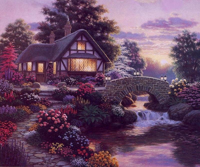 2345 - строения, домики, пейзажи - оригинал