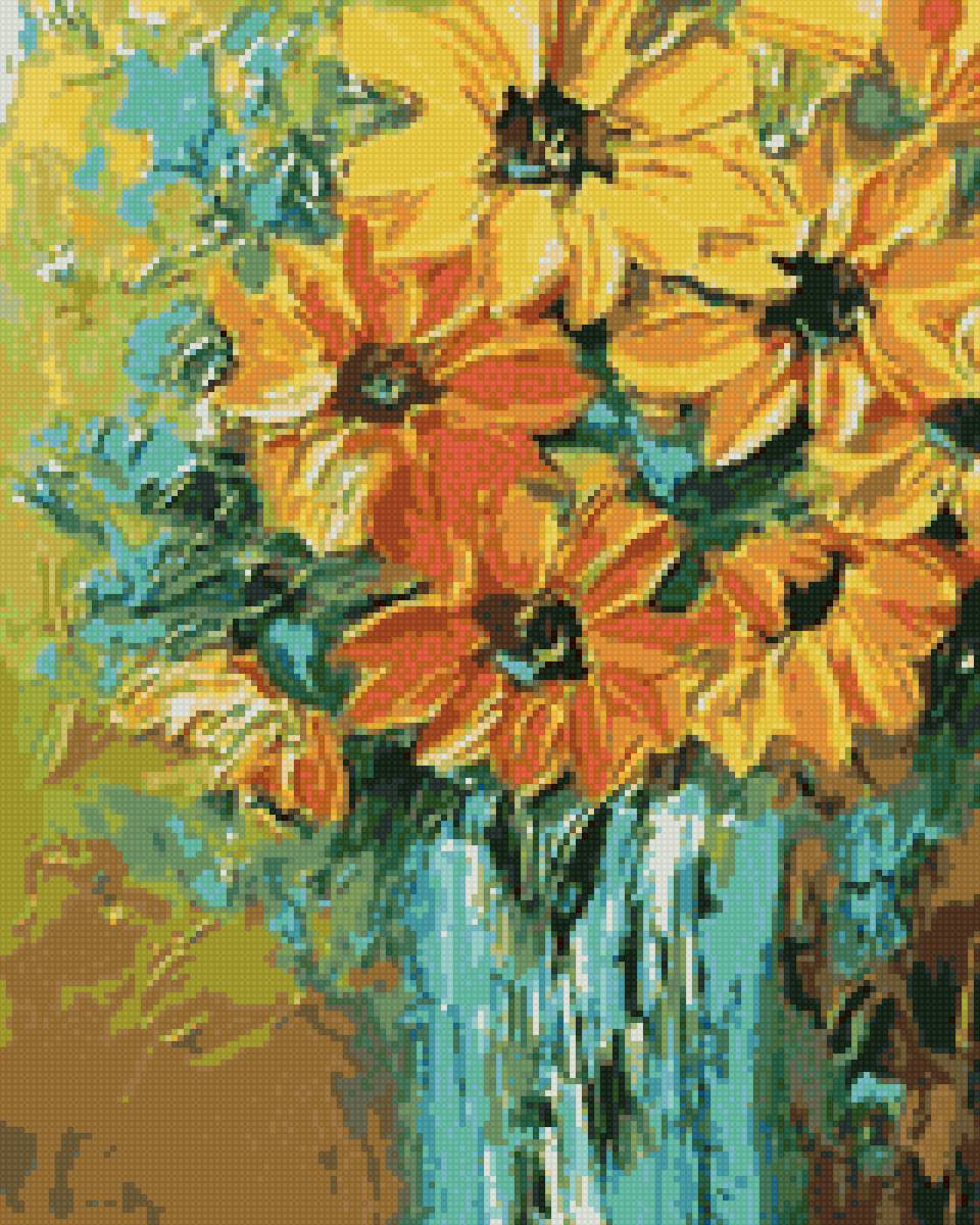 стилизация - цветы, ваза - предпросмотр