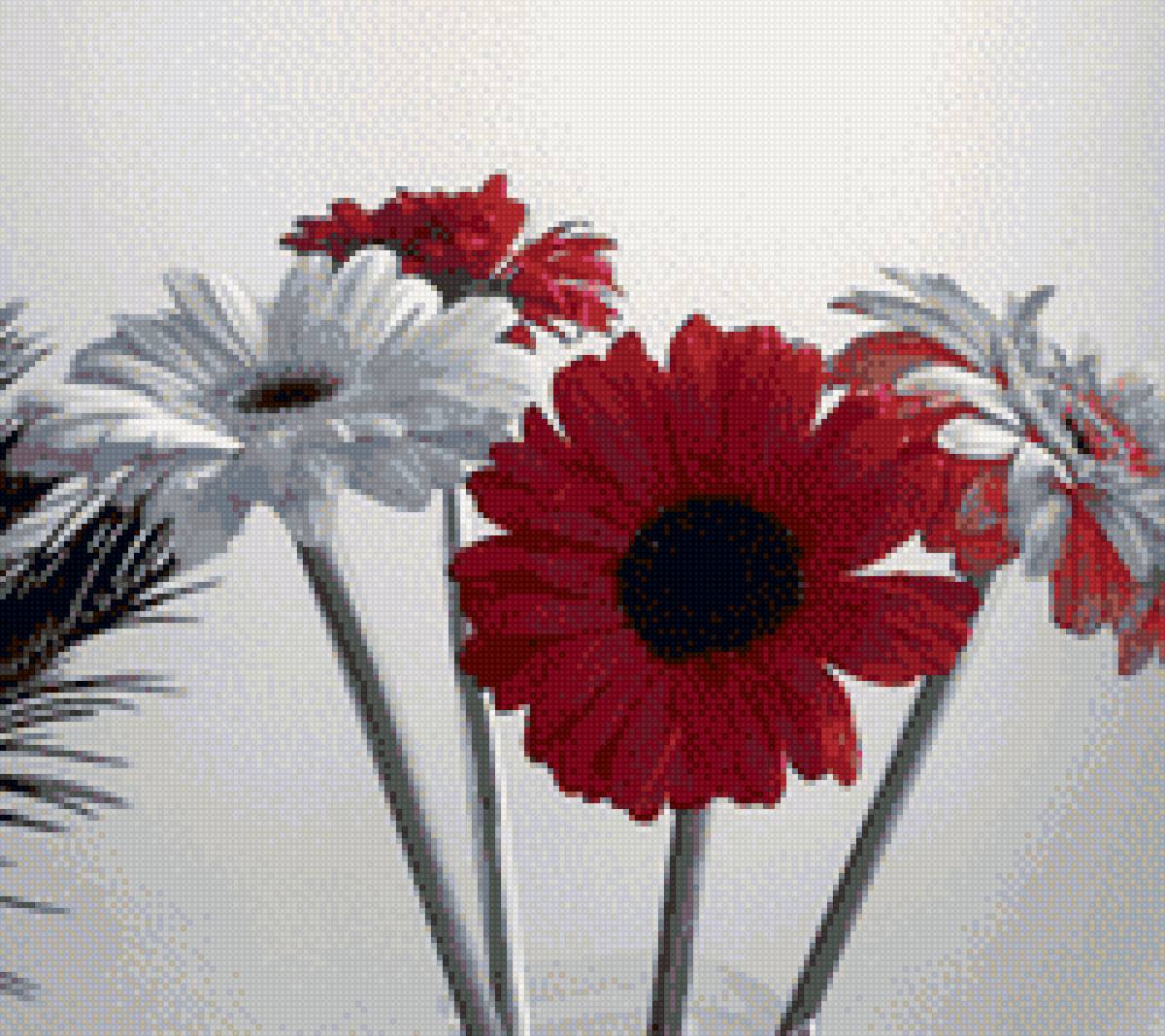 цветы - красный, цветы - предпросмотр