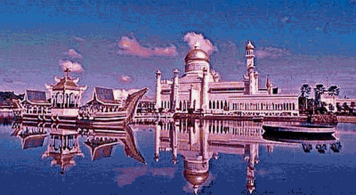 Мечеть Султана Омара Али Сайфуддина - бруней, мечеть, азия, восток - предпросмотр