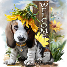 Схема вышивки «welcome»