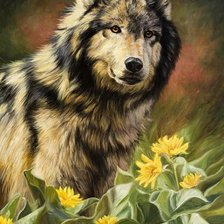 Схема вышивки «волк 2»