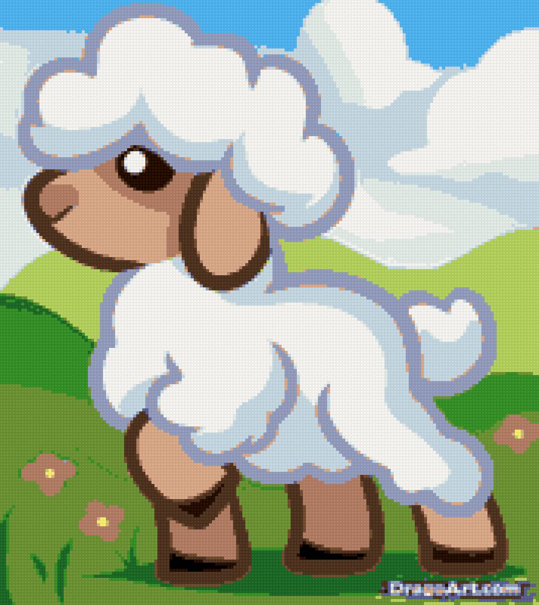 Овечка - животные - предпросмотр