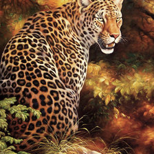Оригинал схемы вышивки «леопард» (№1297494)