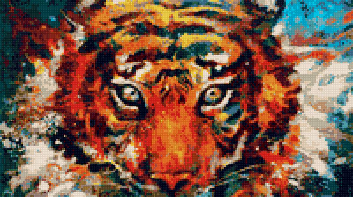 Тигр - арт, рисунок - предпросмотр