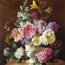 Схема вышивки «kvety,váza»