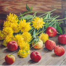 Схема вышивки «золотые шары»