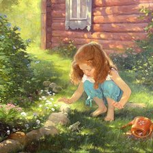 Схема вышивки «Девочка»