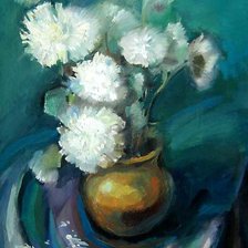 Схема вышивки «Белые цветы»