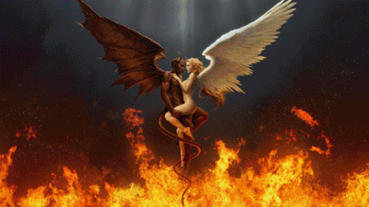 ангелы и демоны - ангел демон огонь фантастика - предпросмотр