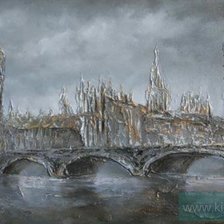 Оригинал схемы вышивки «Лондон в тумане, картина художник Лаптева Виктория» (№1303694)