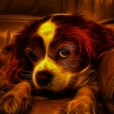 Схема вышивки «щенок»