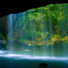 Схема вышивки «под водопадом»