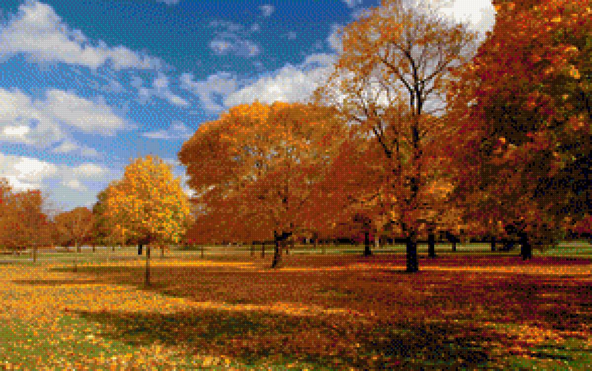 золотая осень - деревья, парк, природа - предпросмотр